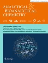 Analytical and Bioanalytical Chemistry Journal cover: Analytical and Bioanalytical Chemistry