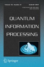 Quantum Information Processing Journal cover: Quantum Information Processing