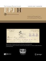 The European Physical Journal H Journal cover: The European Physical Journal H