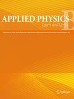 Applied Physics B Journal cover: Applied Physics B