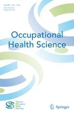 Occupational Health Science Journal cover: Occupational Health Science